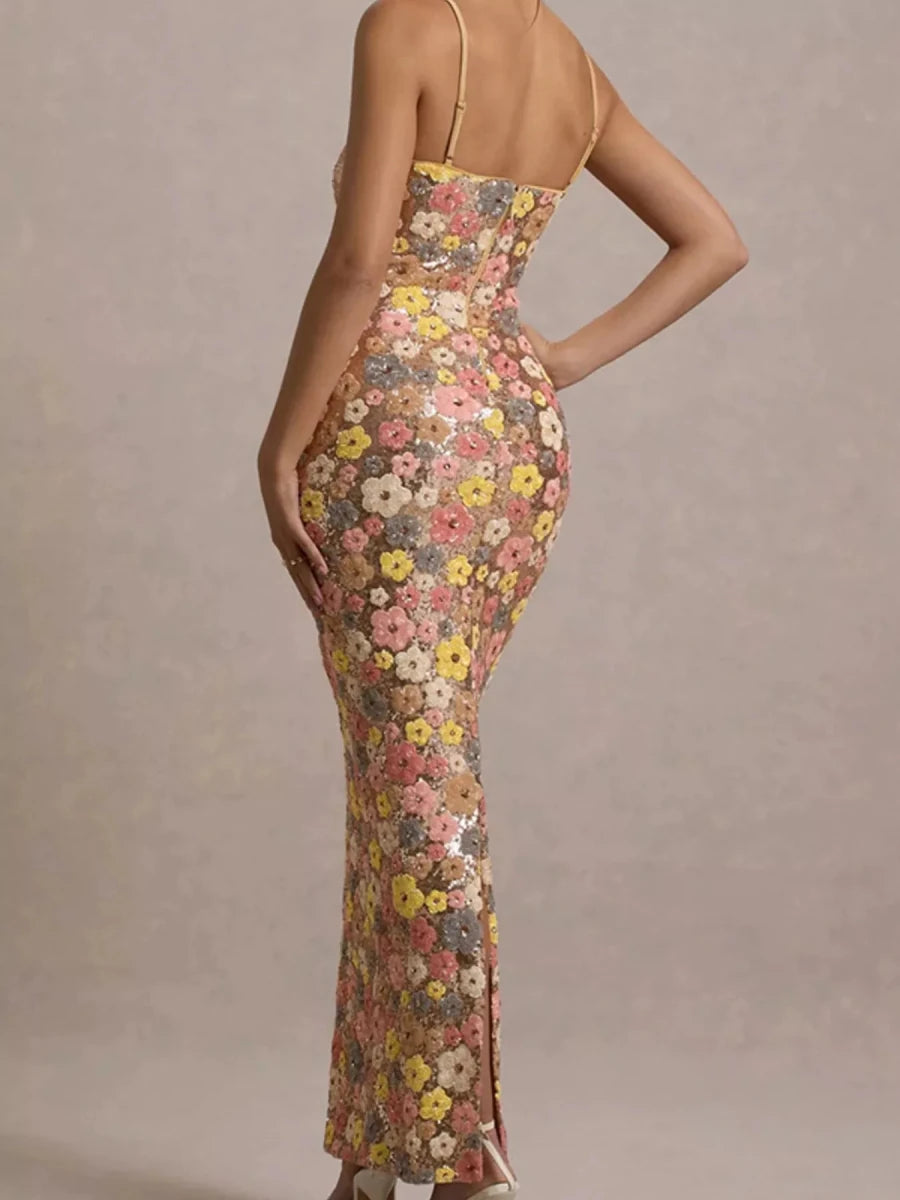 Bohème Sequin Maxi - Brick + Boho