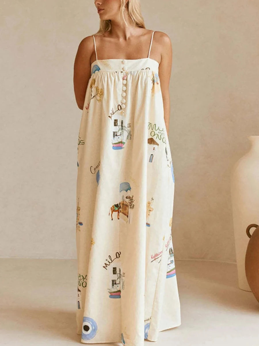 Bohemian Minimalist Maxi Dress - Brick + Boho