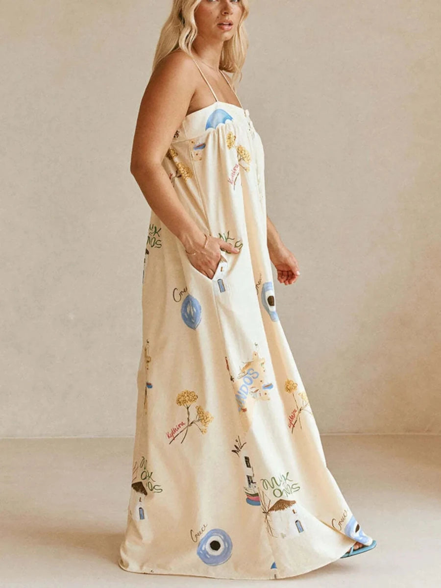 Bohemian Minimalist Maxi Dress - Brick + Boho