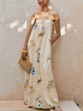 Bohemian Minimalist Maxi Dress - Brick + Boho
