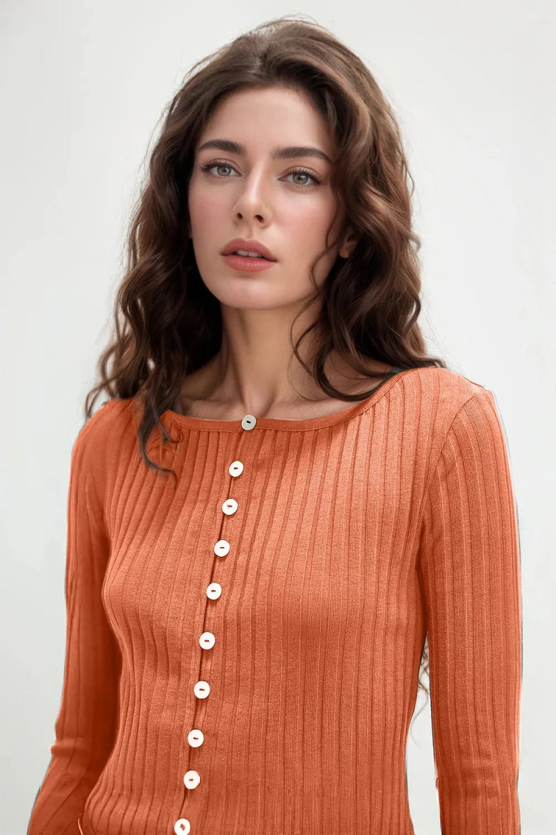 Bold Textured Blouse - Brick + Boho