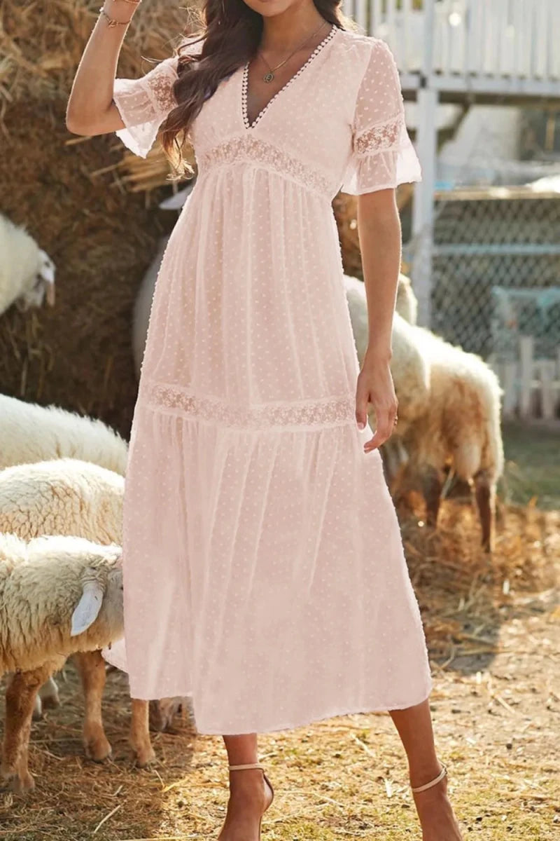 Boogie Dotted Midi - Brick + Boho