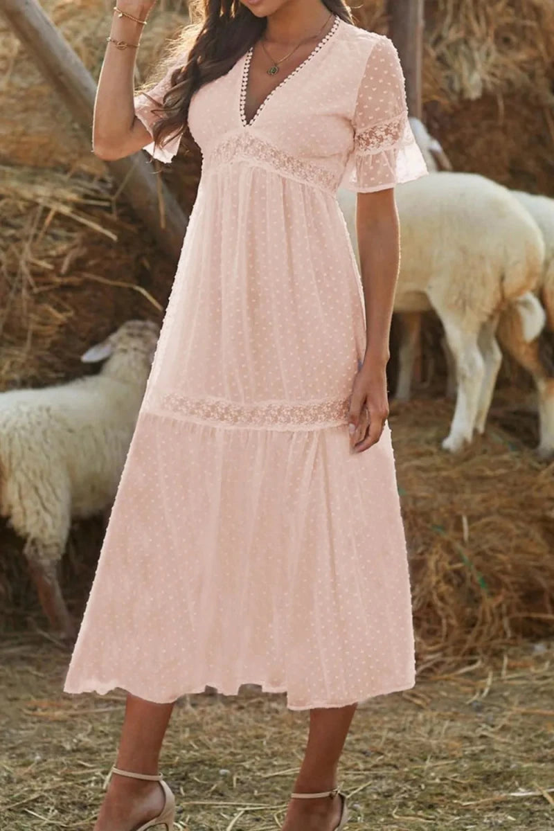 Boogie Dotted Midi - Brick + Boho