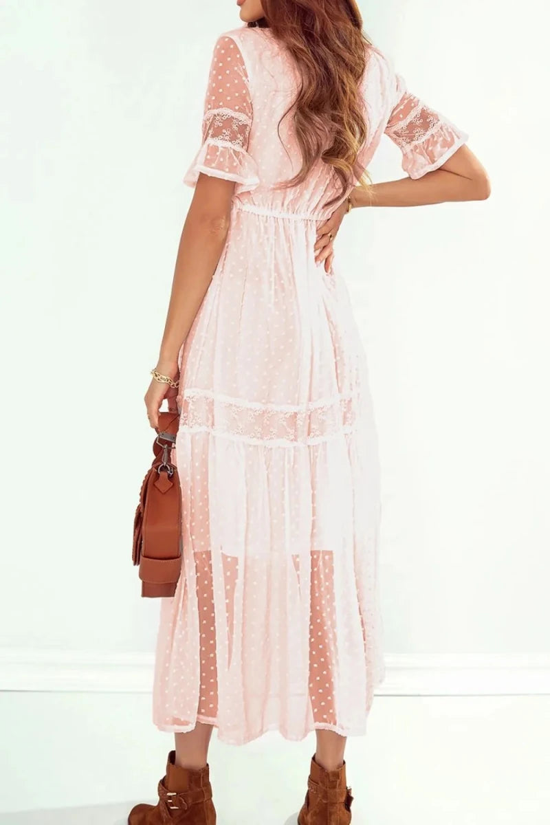 Boogie Dotted Midi - Brick + Boho