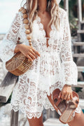 Breezy Lace Beach Dress - Brick + Boho
