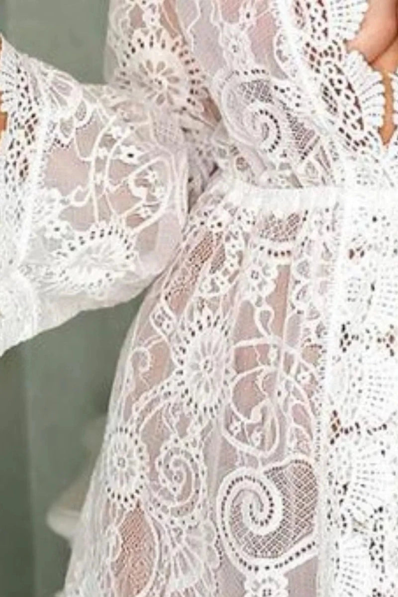 Breezy Lace Beach Dress - Brick + Boho