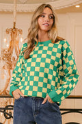 California Soul Checkered Pullover - Brick + Boho