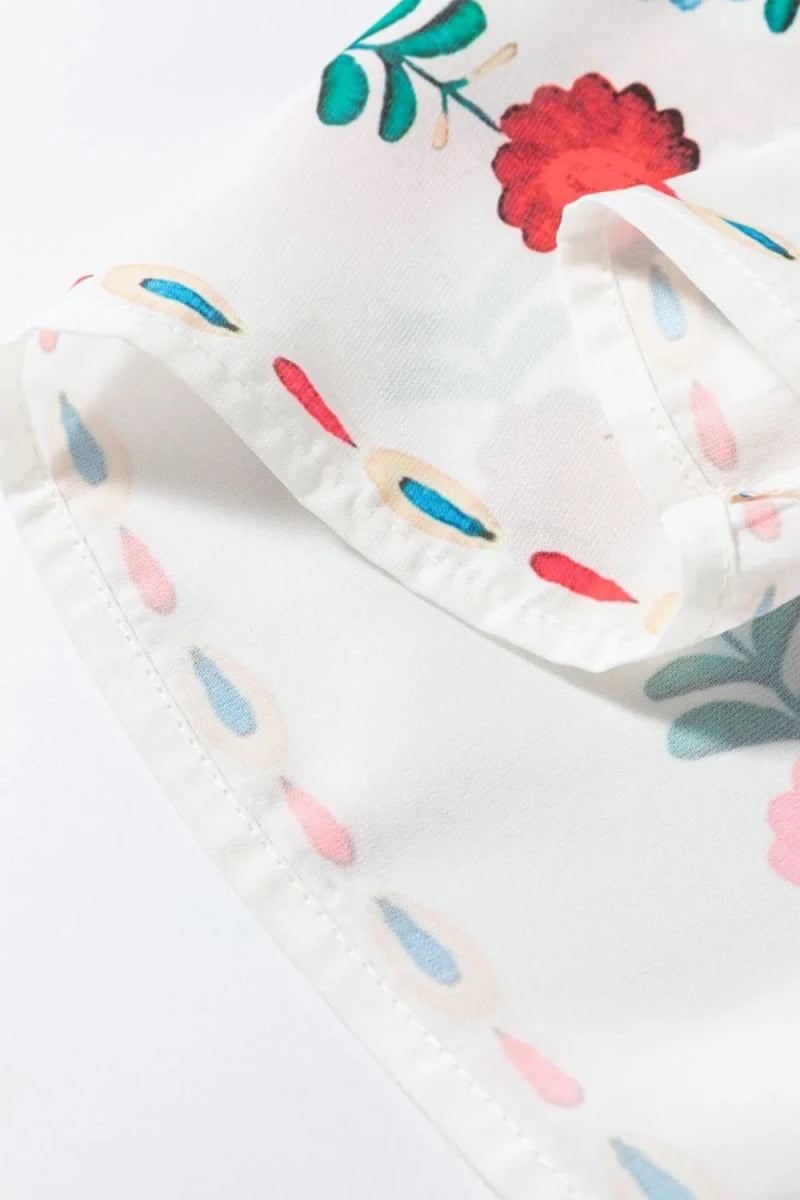 Calm Plunge Neck Blouse - Brick + Boho