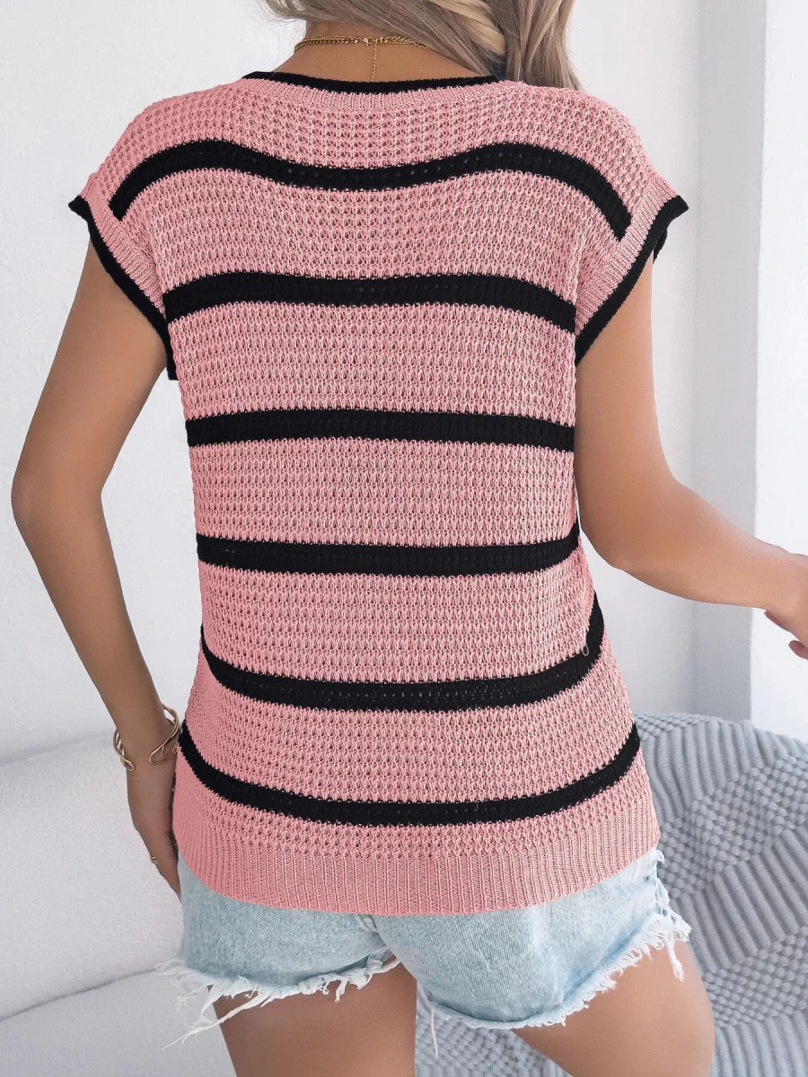 Canyon Echo Stripe Knit - Brick + Boho