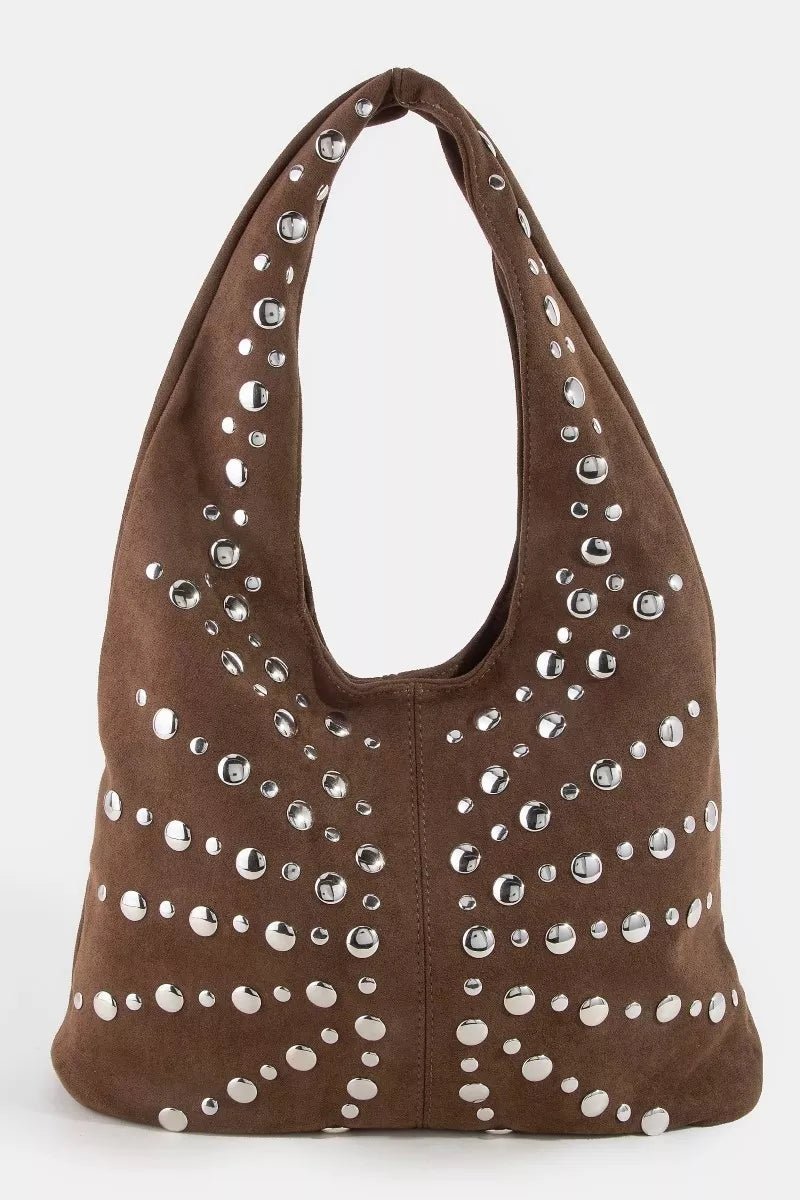 Canyon Wanderer Studded Suede Bag - Brick + Boho