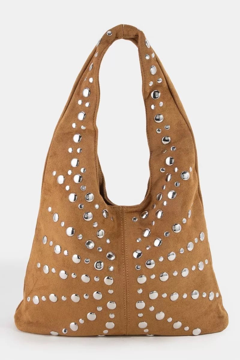 Canyon Wanderer Studded Suede Bag - Brick + Boho
