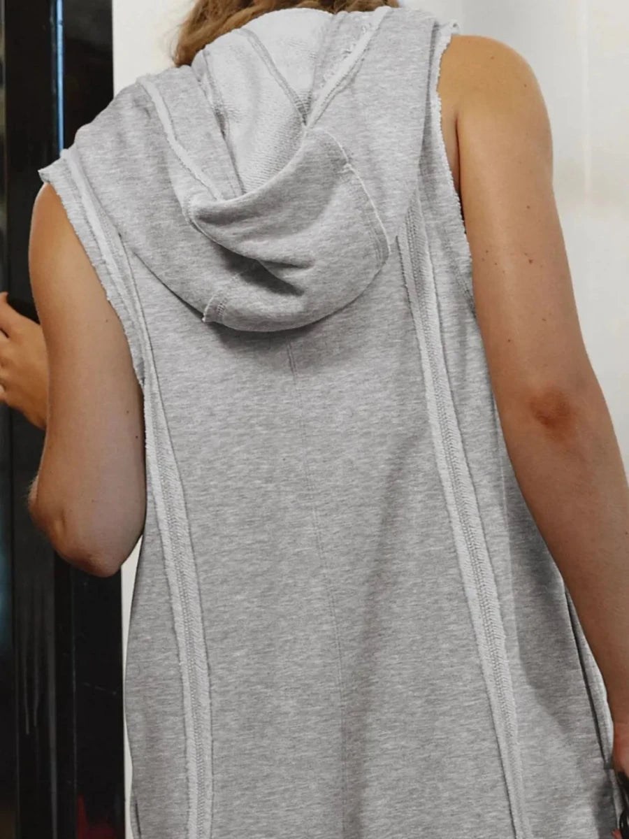 Carefree Hooded Sleeveless Romper - Brick + Boho