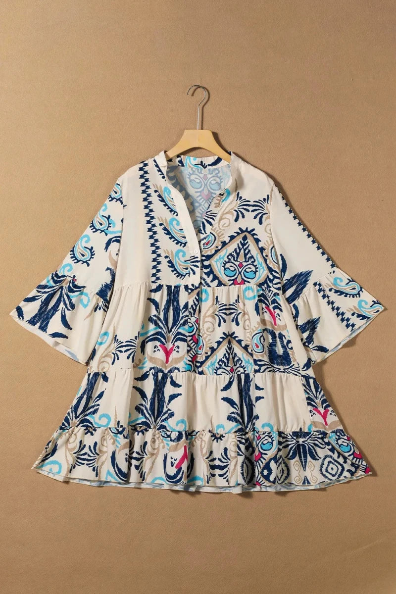 Carefree Notched Print Mini - Brick + Boho
