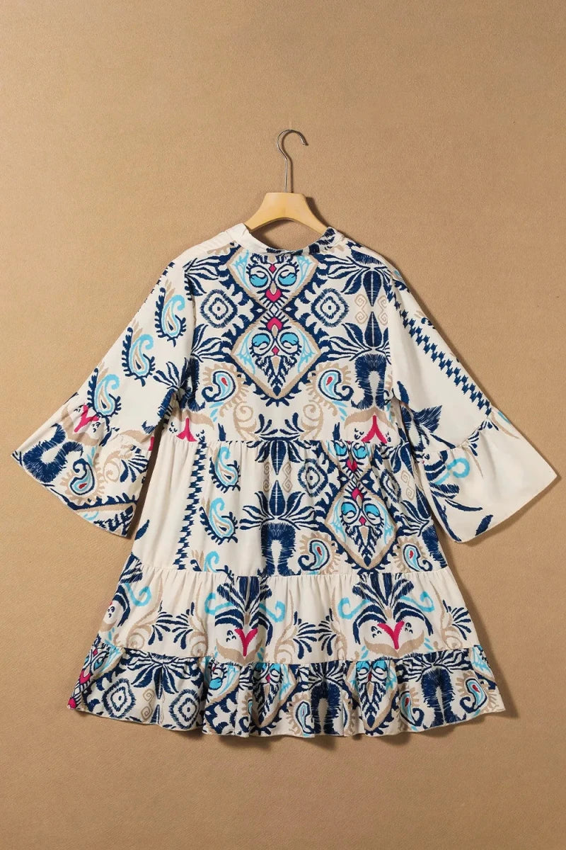 Carefree Notched Print Mini - Brick + Boho