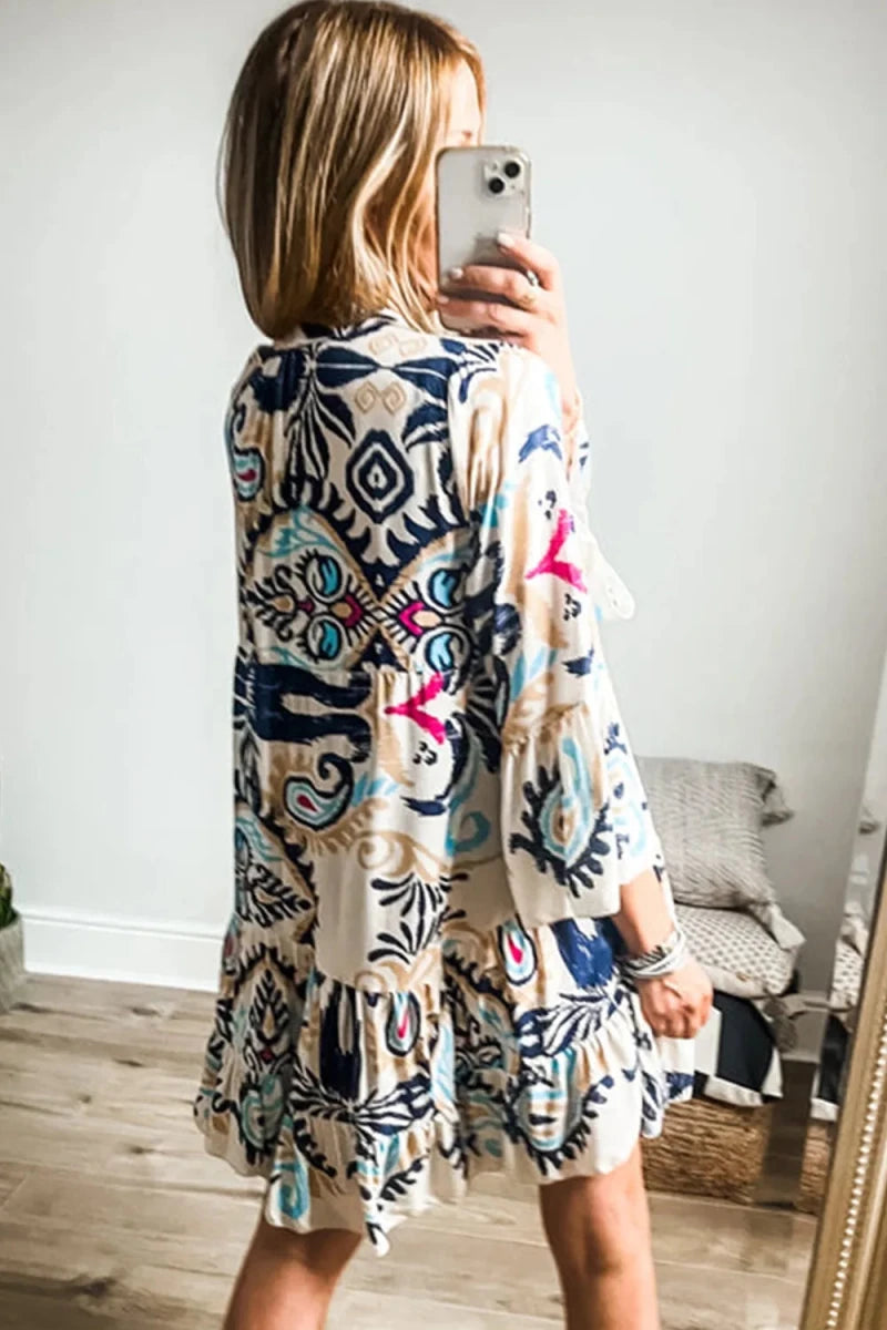 Carefree Notched Print Mini - Brick + Boho