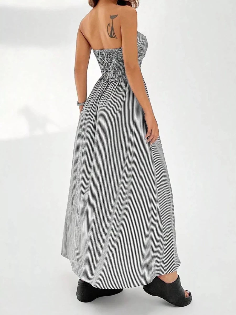 Coastline Dreams Stripe Maxi - Brick + Boho