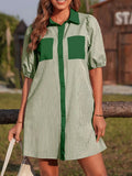 Colorblock Mini Dress - Brick + Boho