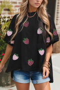 Command Embroidered Mesh Top - Brick + Boho