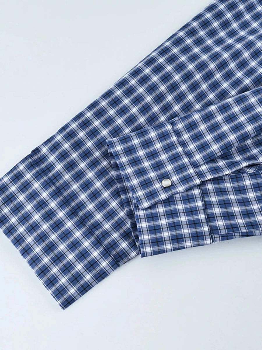 Cool Plaid Oversized Shirt - Brick + Boho