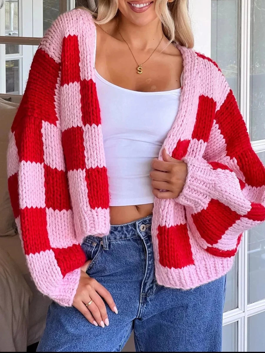 Cornice Knit Cardigan - Brick + Boho