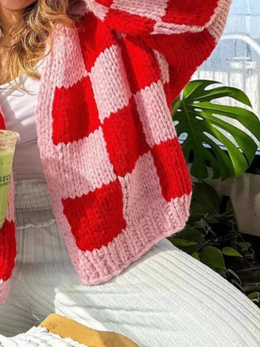 Cornice Knit Cardigan - Brick + Boho