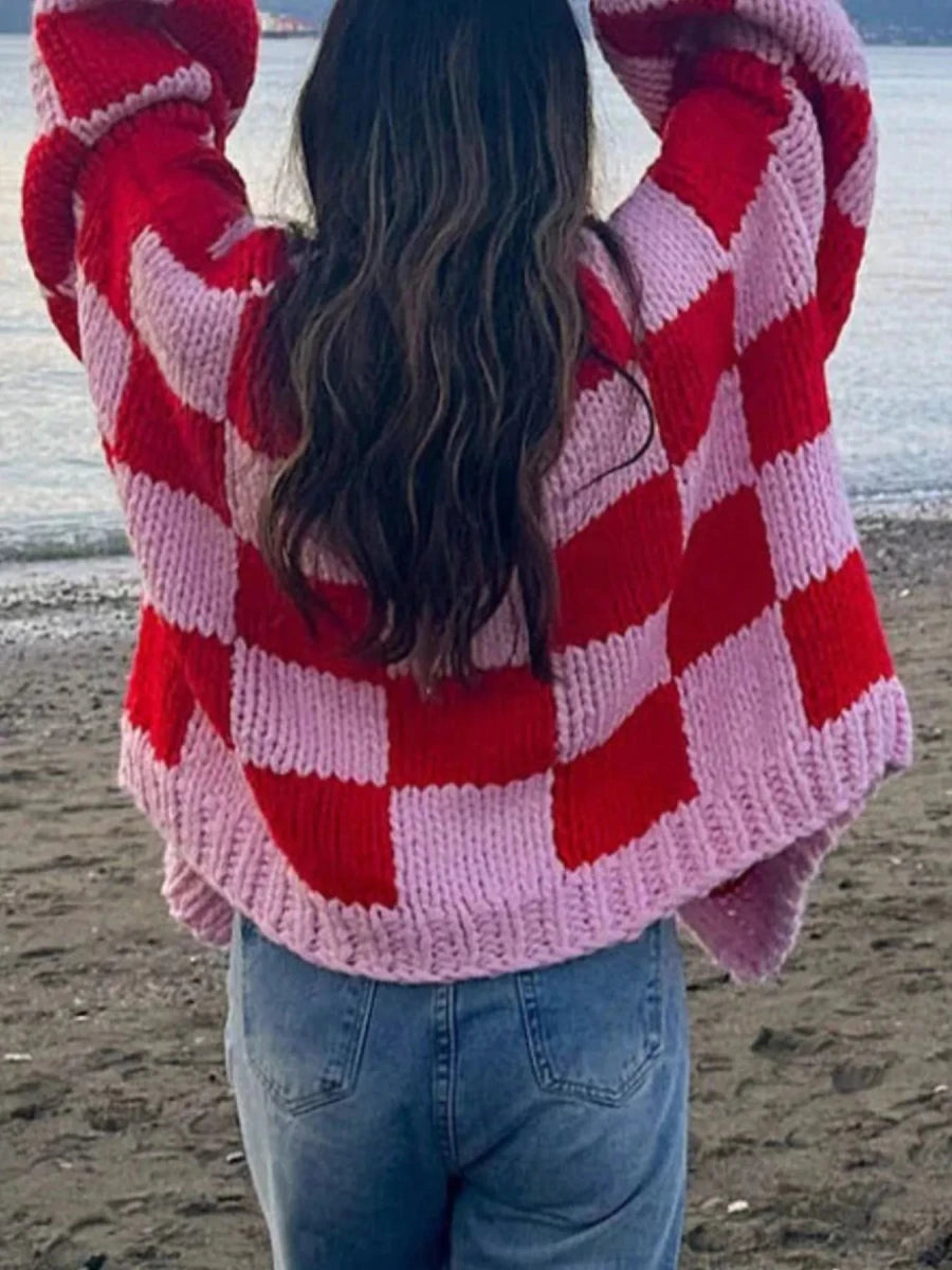Cornice Knit Cardigan - Brick + Boho