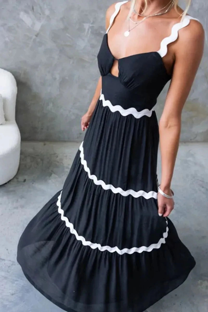 Daybreak Scalloped Tier Maxi - Brick + Boho