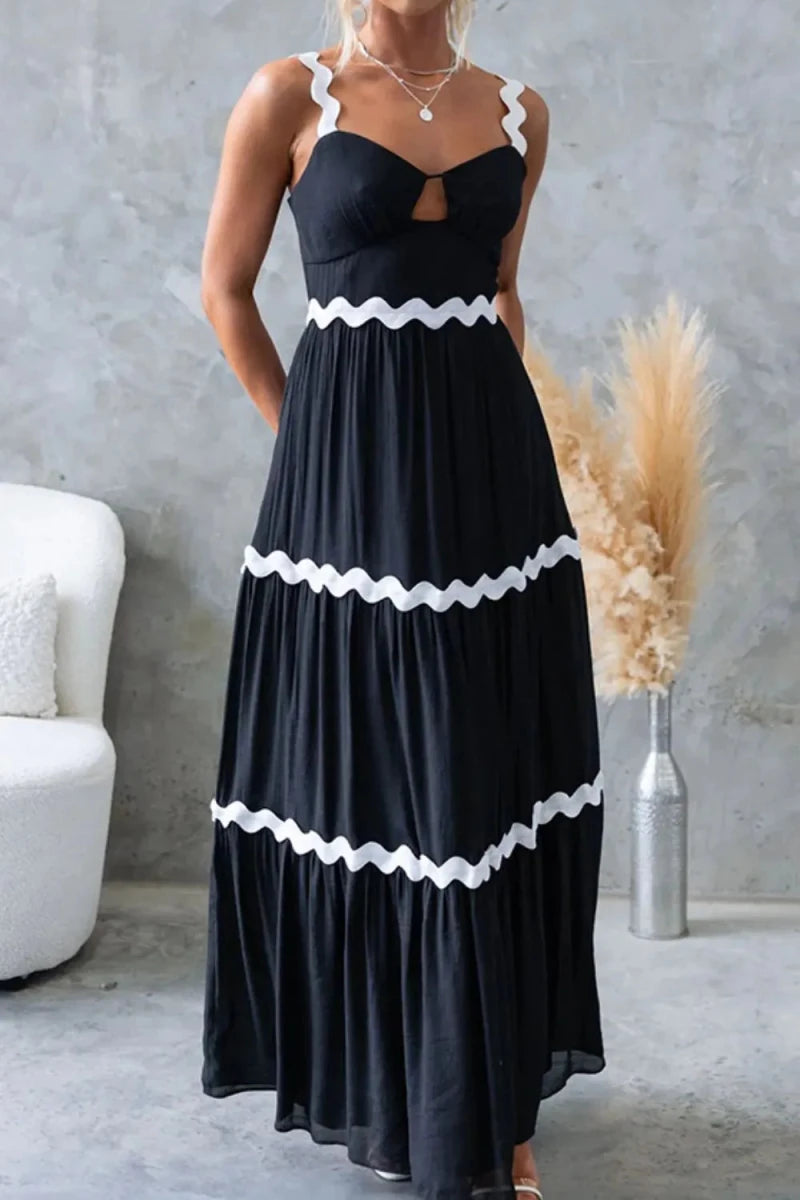Daybreak Scalloped Tier Maxi - Brick + Boho