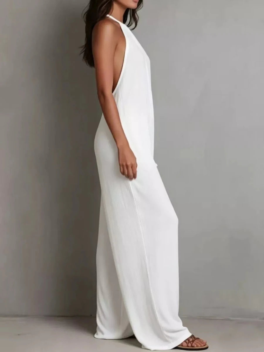 Desert Wind Wide Leg Jumpsuit - Brick + Boho