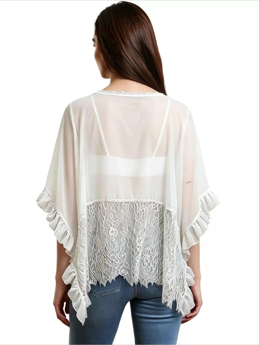 Drifting Lace Cover - Up - Brick + Boho
