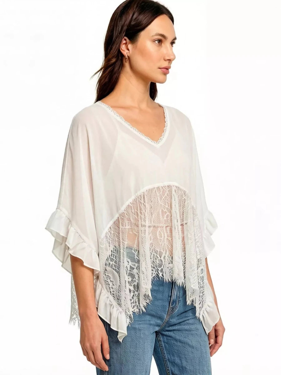 Drifting Lace Cover - Up - Brick + Boho