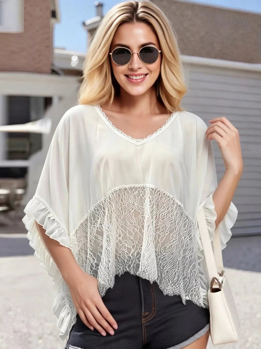 Drifting Lace Cover - Up - Brick + Boho