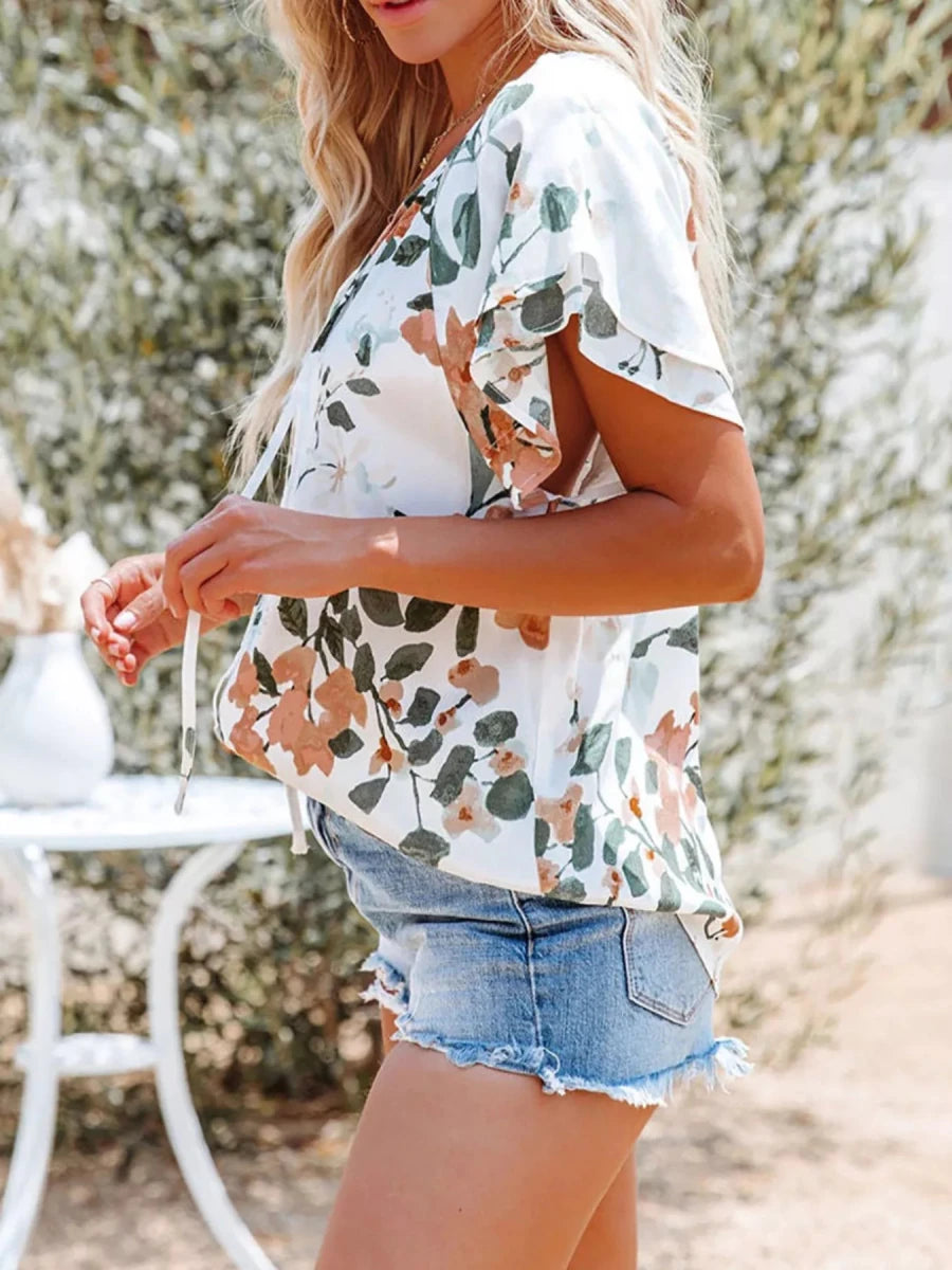 Drifting Wildflower Top - Brick + Boho