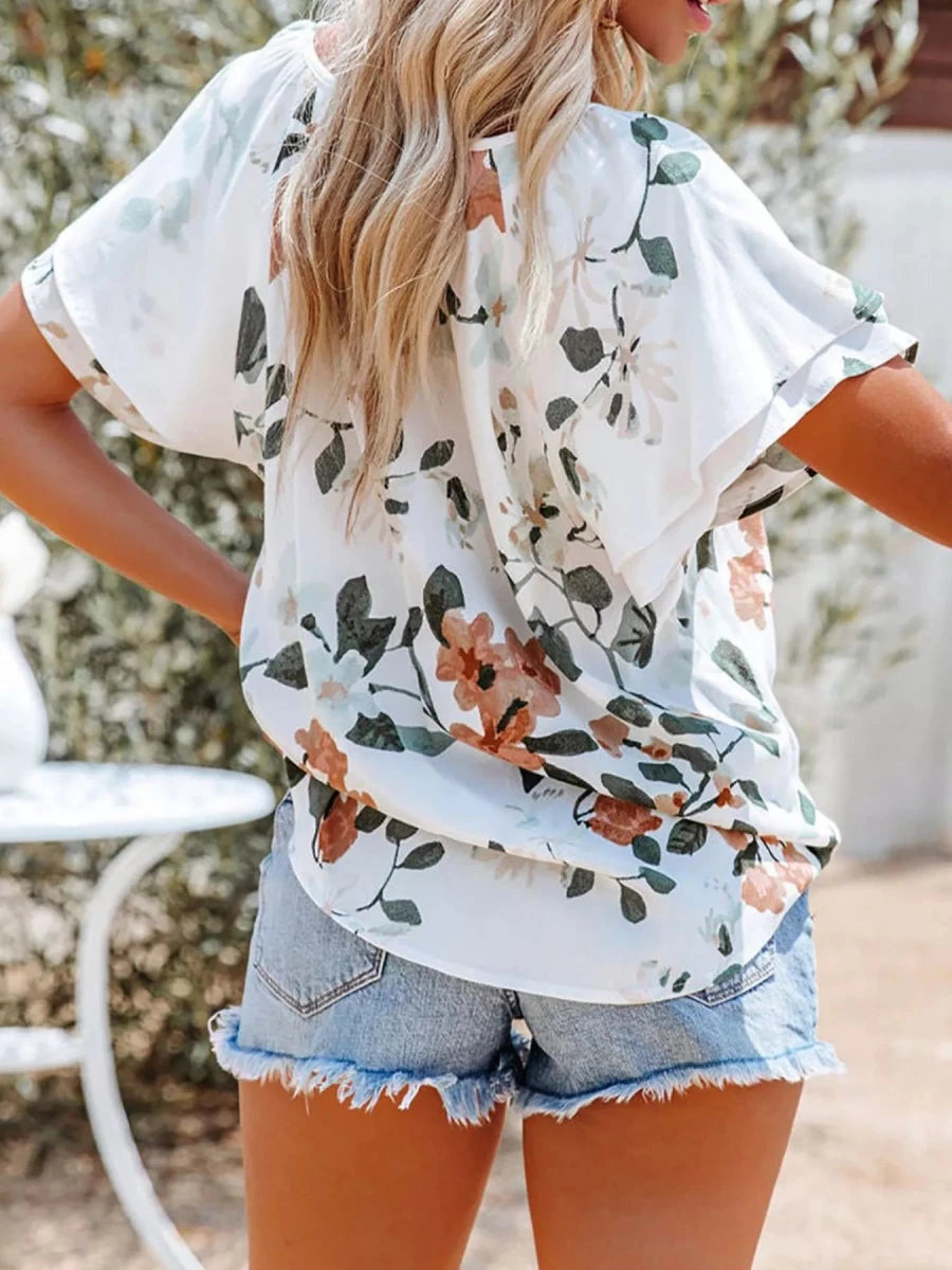 Drifting Wildflower Top - Brick + Boho