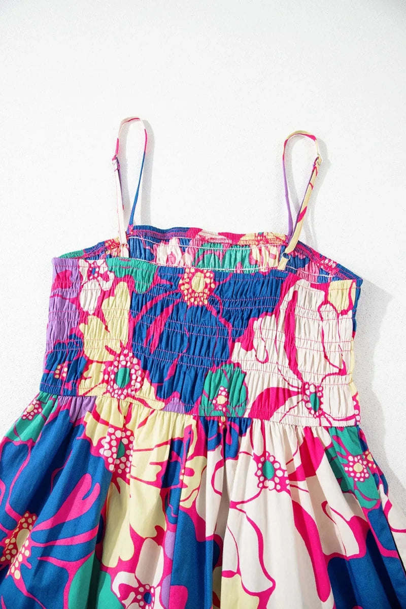 Electric Garden Shirred Maxi - Brick + Boho