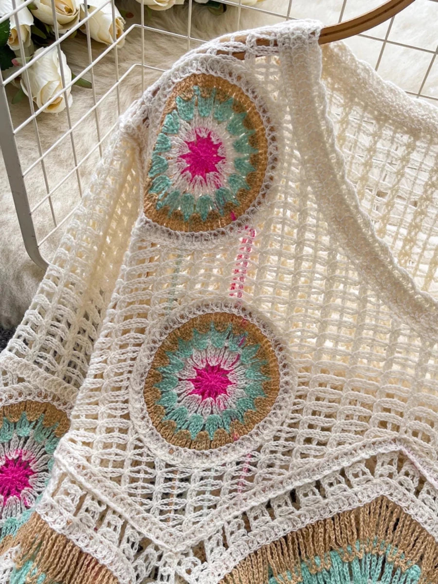 Escape Artist Crochet Sweater - Brick + Boho