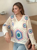 Escape Artist Crochet Sweater - Brick + Boho