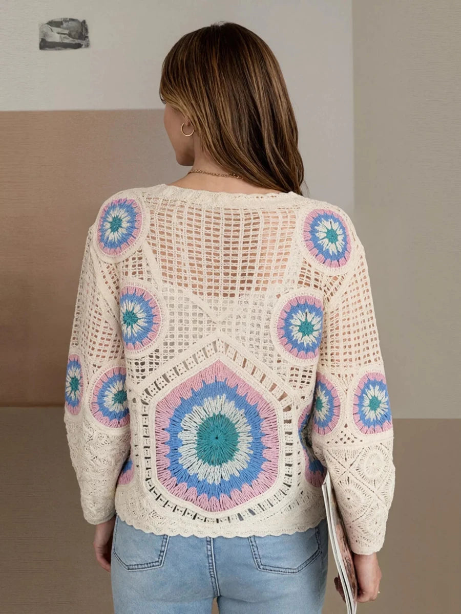 Escape Artist Crochet Sweater - Brick + Boho