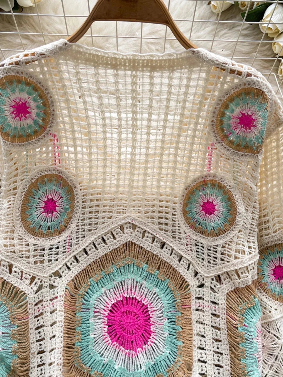 Escape Artist Crochet Sweater - Brick + Boho