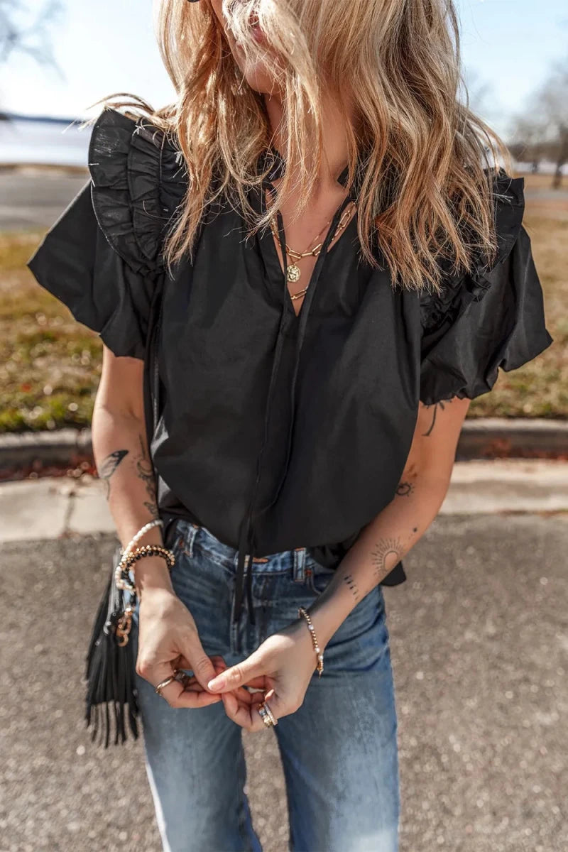 Estate Striped Blouse - Brick + Boho