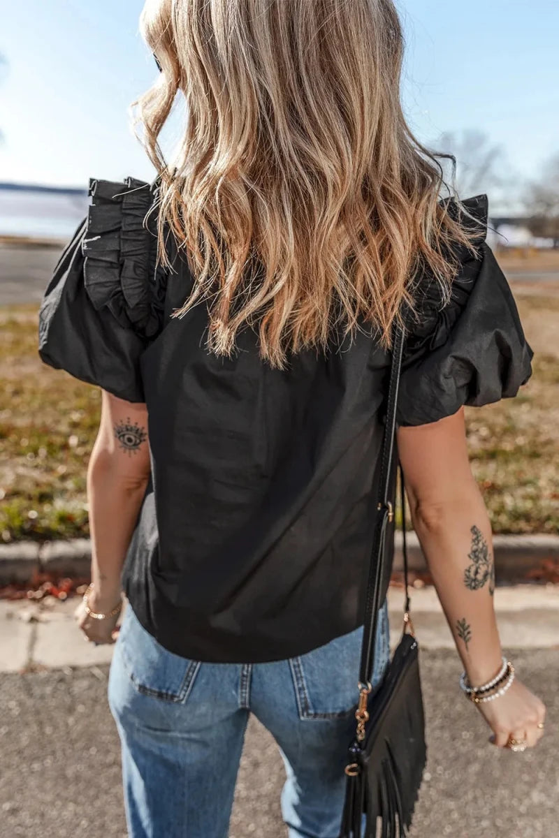 Estate Striped Blouse - Brick + Boho