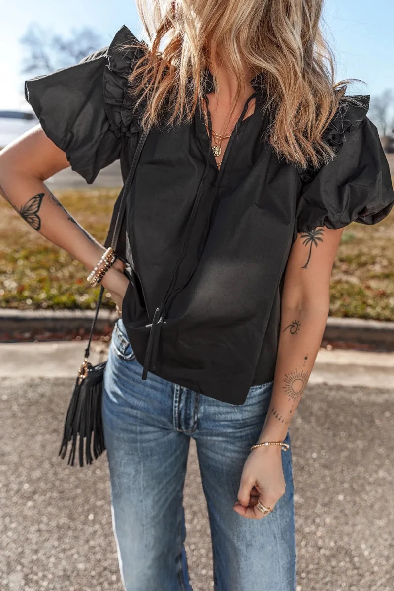 Estate Striped Blouse - Brick + Boho