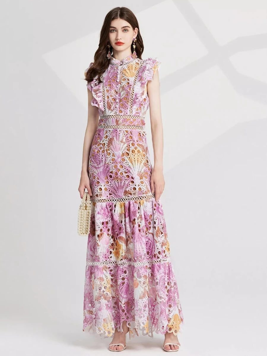 Ethereal Bloom Maxi - Brick + Boho