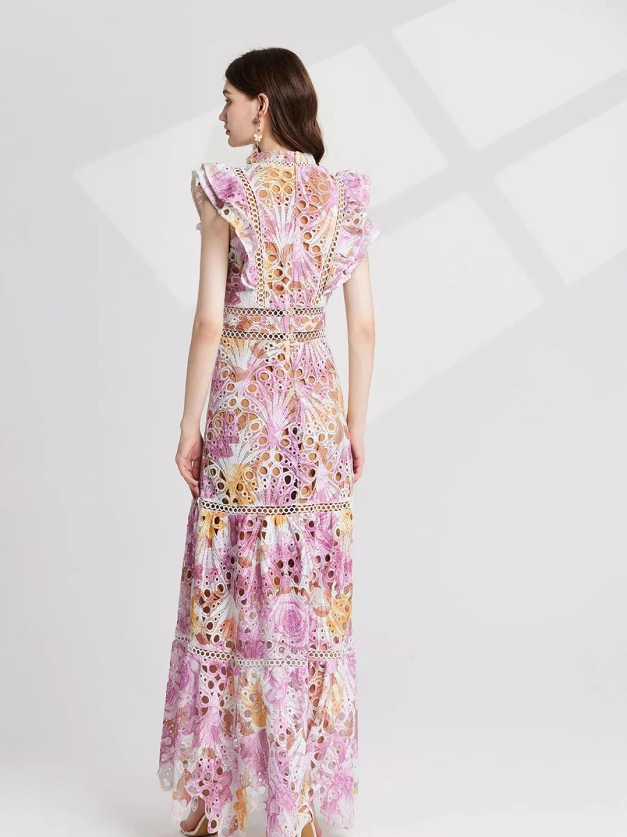 Ethereal Bloom Maxi - Brick + Boho