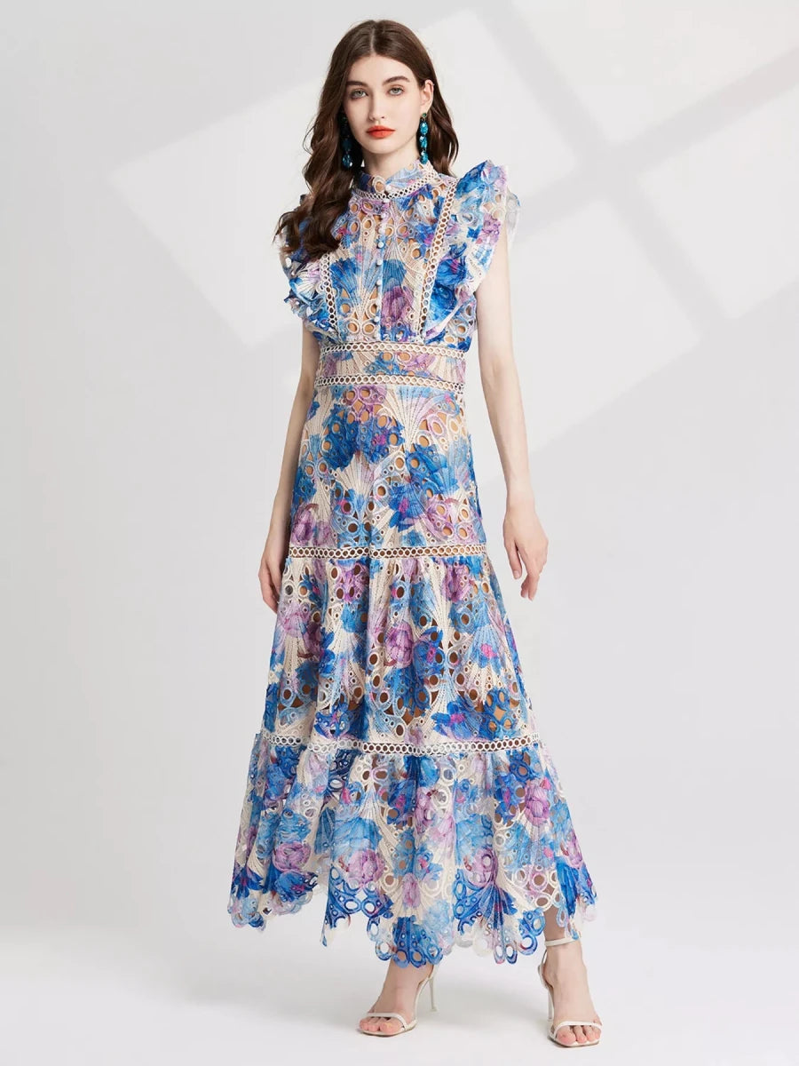 Ethereal Bloom Maxi - Brick + Boho