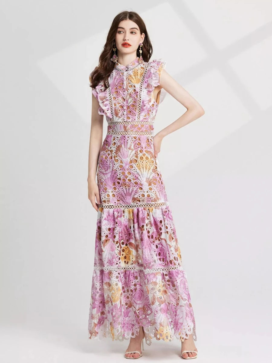 Ethereal Bloom Maxi - Brick + Boho