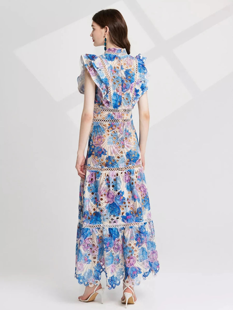 Ethereal Bloom Maxi - Brick + Boho