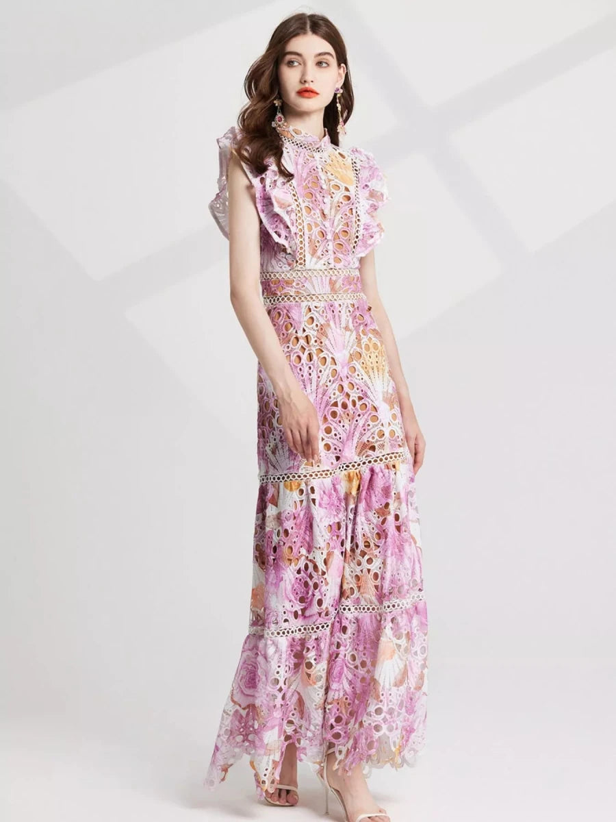 Ethereal Bloom Maxi - Brick + Boho