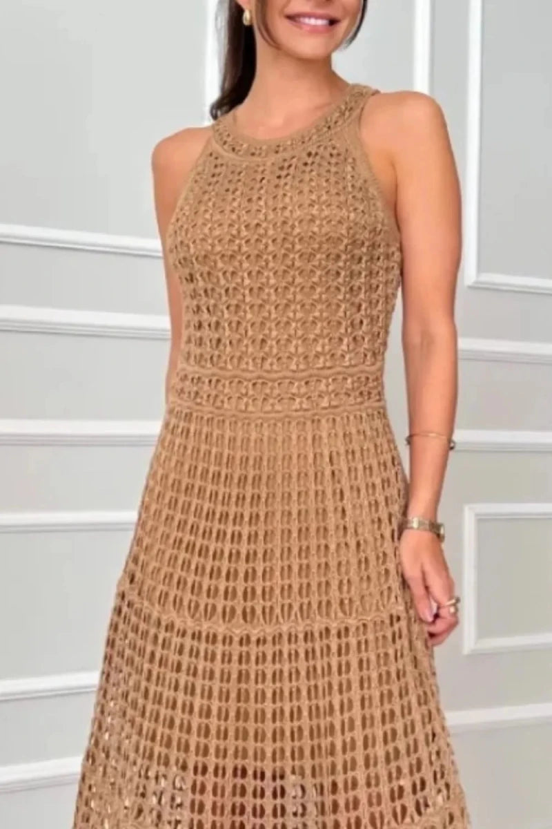 Ethereal Cutout Lattice Maxi - Brick + Boho
