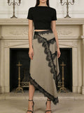 Ethereal Petal Wrap Skirt - Brick + Boho